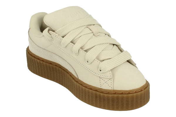 Puma Creeper Phatty Nubuck Unisex Trainers 396813   - Warm White Puma Gold Gum 03 - Photo 0