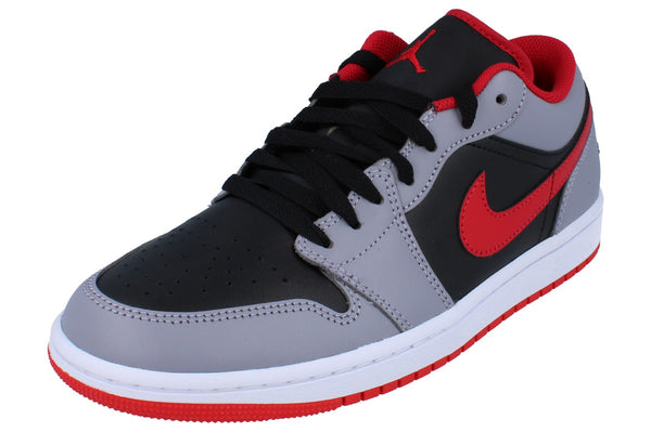 Nike Air Jordan 1 Low Mens Trainers 553558  060 - Black Fire Red Cement Grey 060 - Photo 0