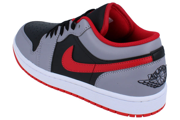 Nike Air Jordan 1 Low Mens Trainers 553558  060 - Black Fire Red Cement Grey 060 - Photo 0