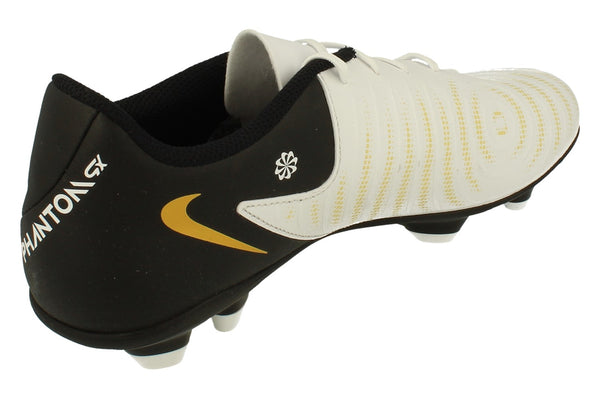 Nike Phantom Gx II Club Fg/Mg Mens Football Boots Fj2557  100 - White Black Metallic Gold Coin 100 - Photo 0