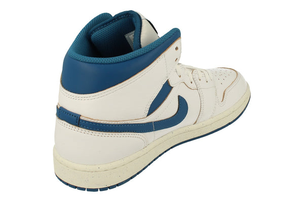 Nike Air Jordan 1 Mid SE Mens Trainers Fn5215  141 - White Industrial Blue Sail 141 - Photo 0