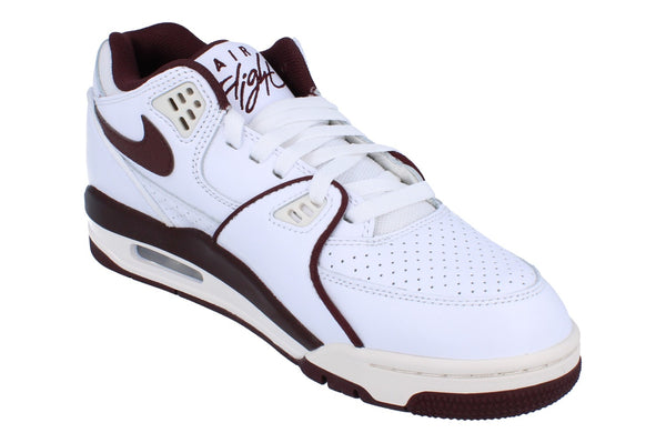 Nike Air Flight 89 Low Mens Trainers Fq8256  100 - White Burgundy Crush Phantom 100 - Photo 0