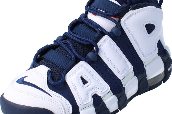 Nike Air More Uptempo GS Basketball Trainers Fv5371  100 - White Midnight Navy 100 - Photo 0