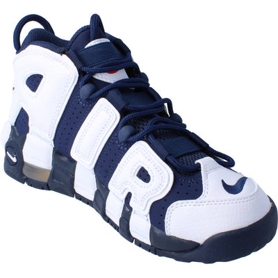 Nike Air More Uptempo GS Basketball Trainers Fv5371  100 - White Midnight Navy 100 - Photo 0