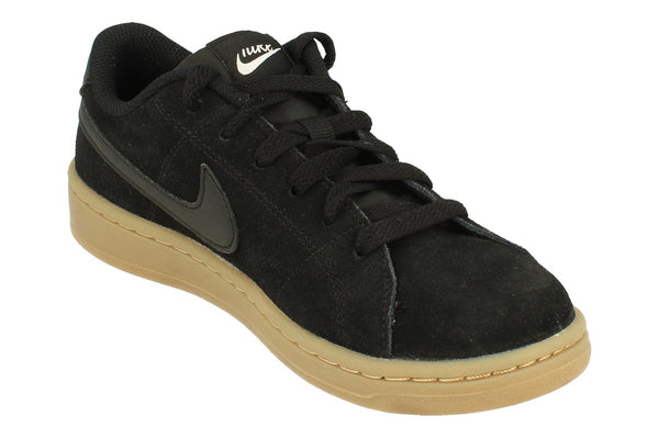 Nike Womens Court Royale 2 Suede Trainers Cz0218  001 - Black White 001 - Photo 0