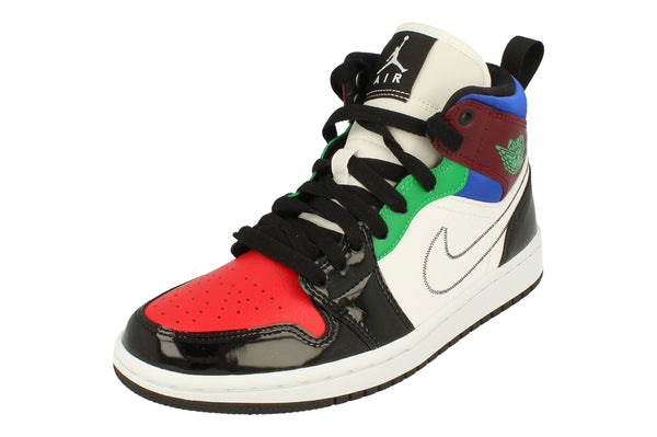 Nike Womens Air Jordan 1 Mid Se Trainers Db5454  001 - Black White University Red 001 - Photo 0