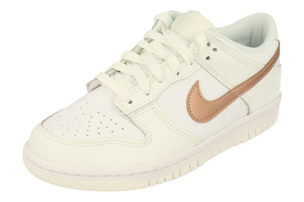 Nike Dunk Low GS Trainers Dh9765  DH9765 - White Metallic Red Bronze 100 - Photo 0